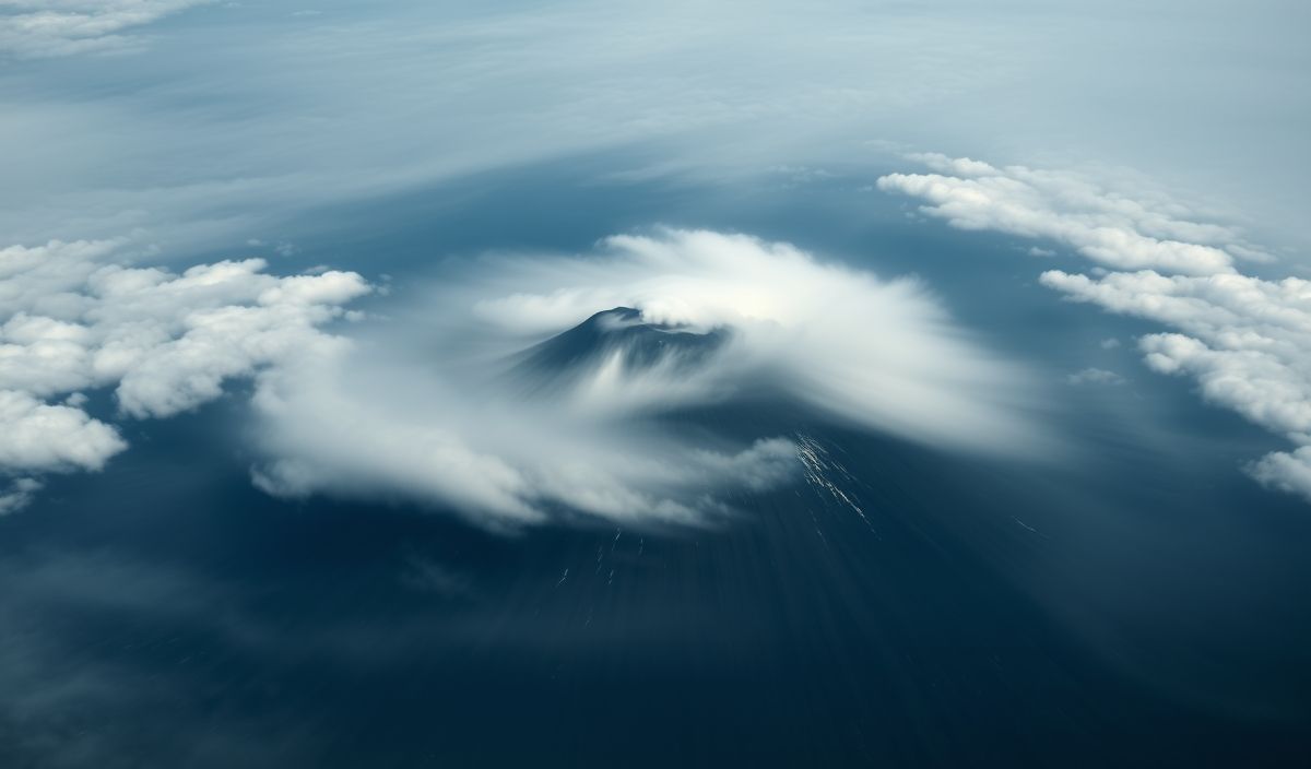 Breathtaking Satellite Image Captures Mount Vesuvius Surrounded by Clouds