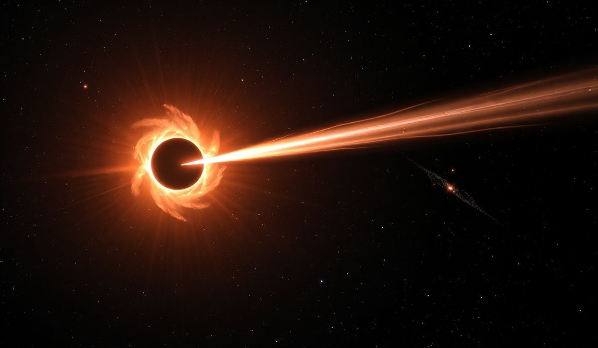 Cosmic Marvel: Supermassive Black Hole’s Energy Beam Targets Earth