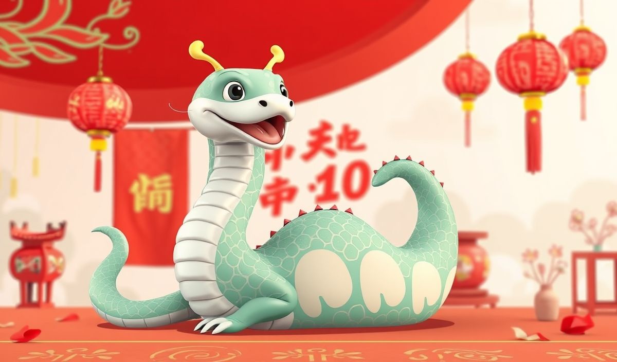 China’s Lunar Mission: Adorable Snake Sculpture for Year of the Snake