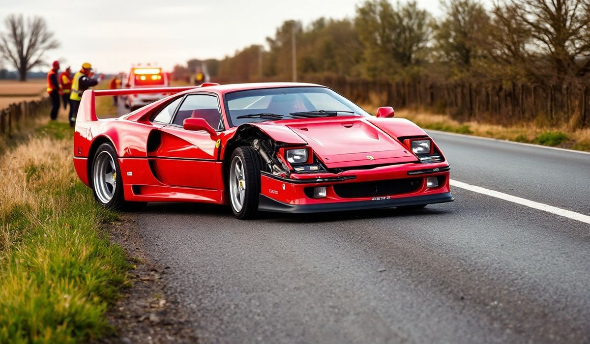 Rare Ferrari F40 Wrecked in Shocking Crash: What Went Wrong?