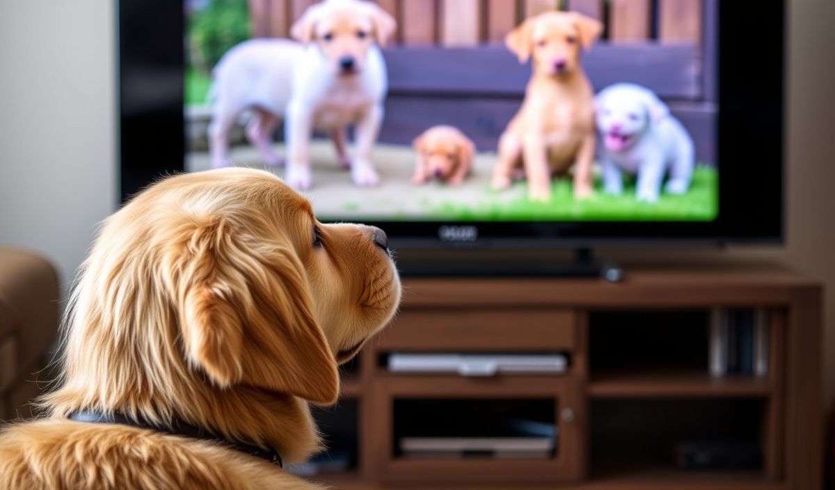 Golden Retriever’s Emotional Connection to Animals on TV Goes Viral