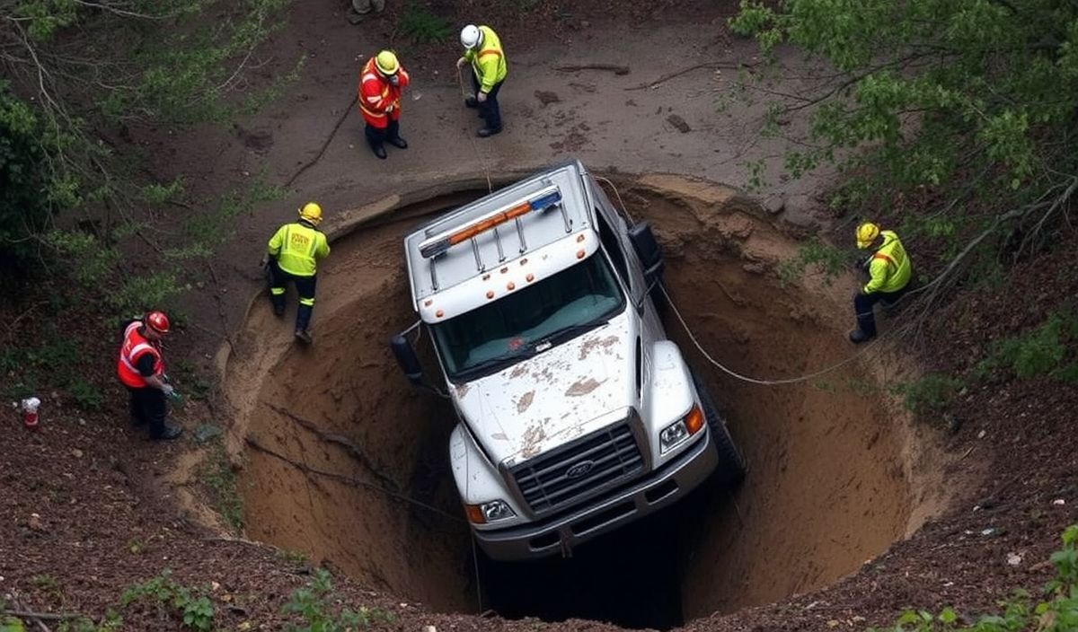 Japan’s Dramatic Effort to Save Elderly Driver Trapped in Sinkhole