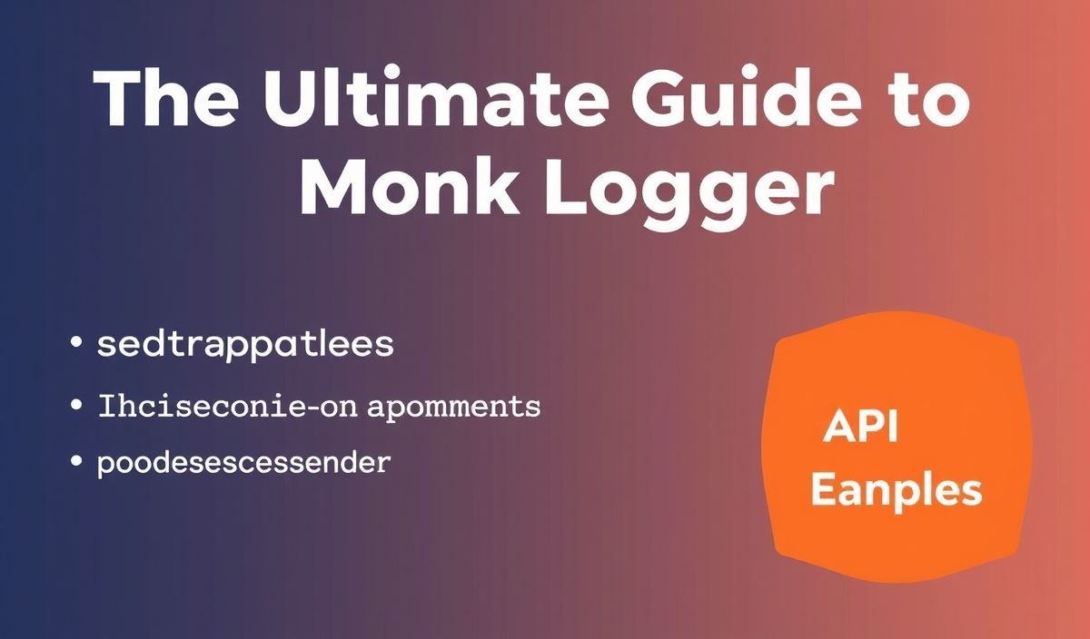 Ultimate Guide to Monk Logger Comprehensive Overview and API Examples