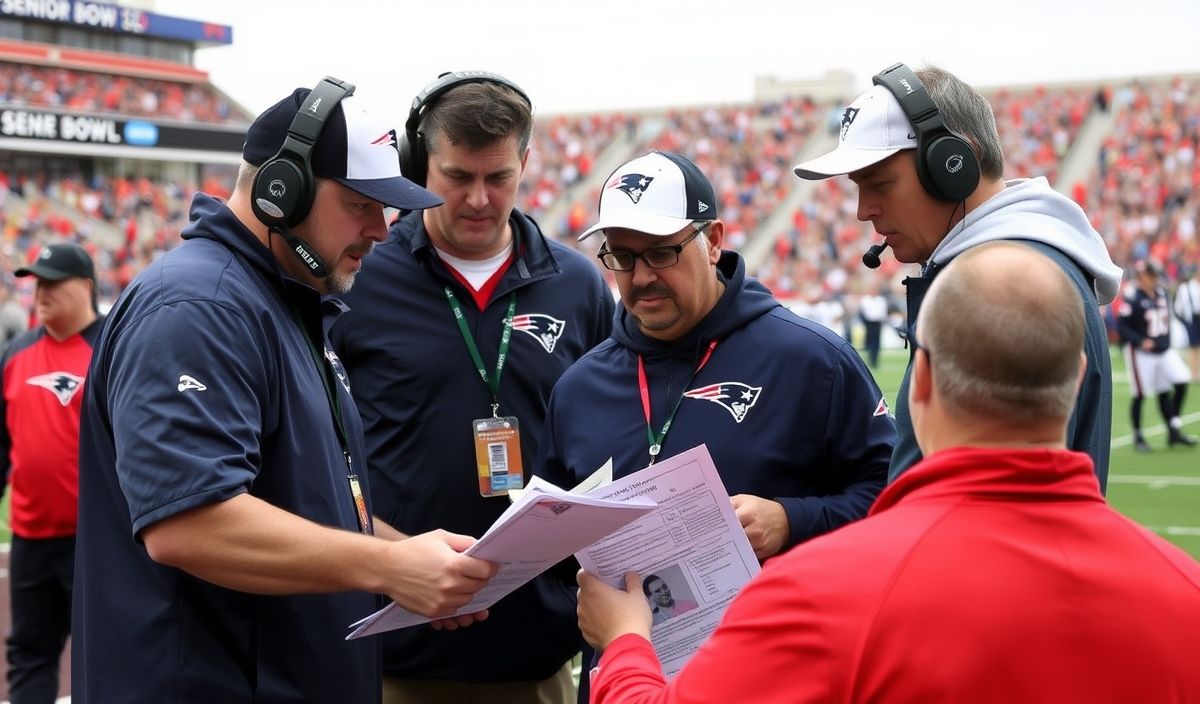 Patriots Leadership Deliberates Coaching Enhancements and Roster Strategy at Senior Bowl