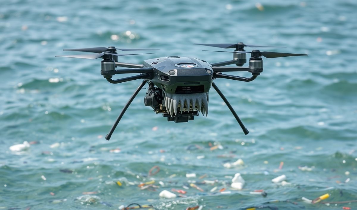 Innovative Drone with Teeth Targets Ocean Microplastic Crisis